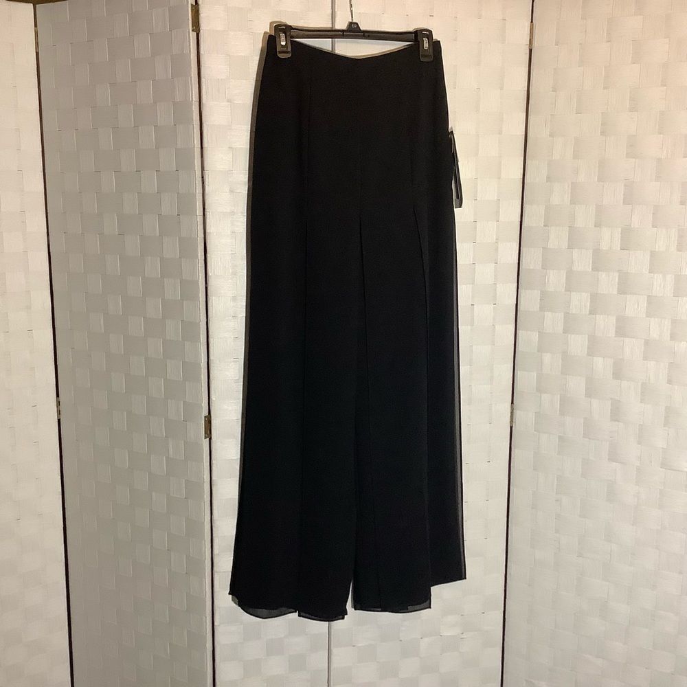 Nwt Dawn Joy High Waist Wide Leg Pants W/ Split Skirt Size 6